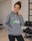 Sweat à capuche Nike Femme Domicil'Gym gris - porté trois quarts