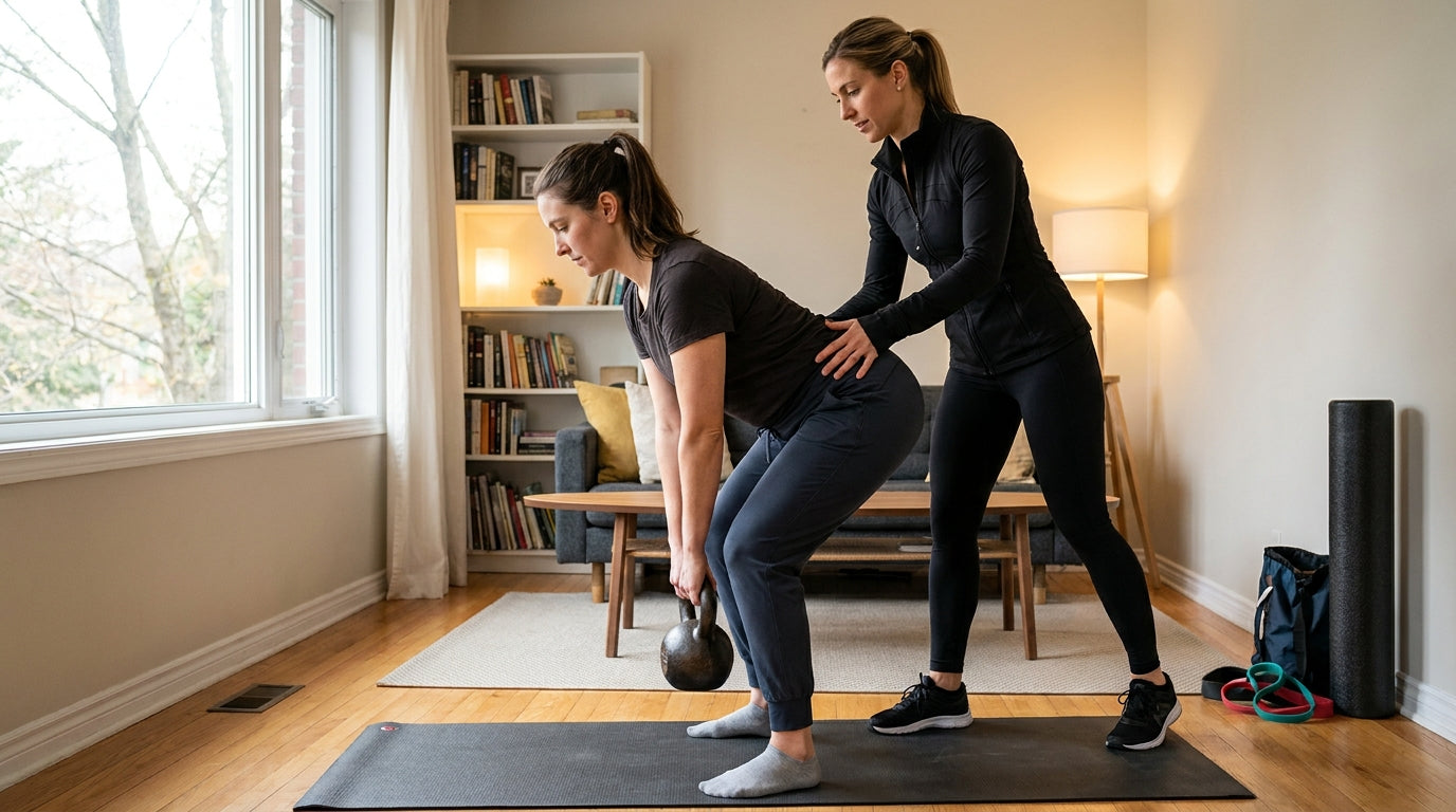 Intégrer le kettlebell swing en coaching à domicile