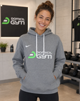 Sweat à capuche Nike Femme Domicil'Gym gris - porté de face 