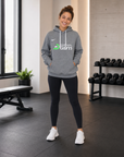 Sweat à capuche Nike Femme Domicil'Gym gris - silhouette entière 