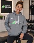 Sweat à capuche Nike Femme Domicil'Gym gris - porté assis 