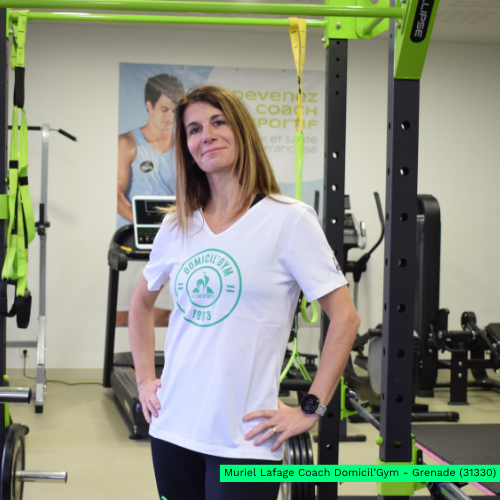 T-shirt Le Coq Sportif Femme Col V Domicil’Gym - vue 1
