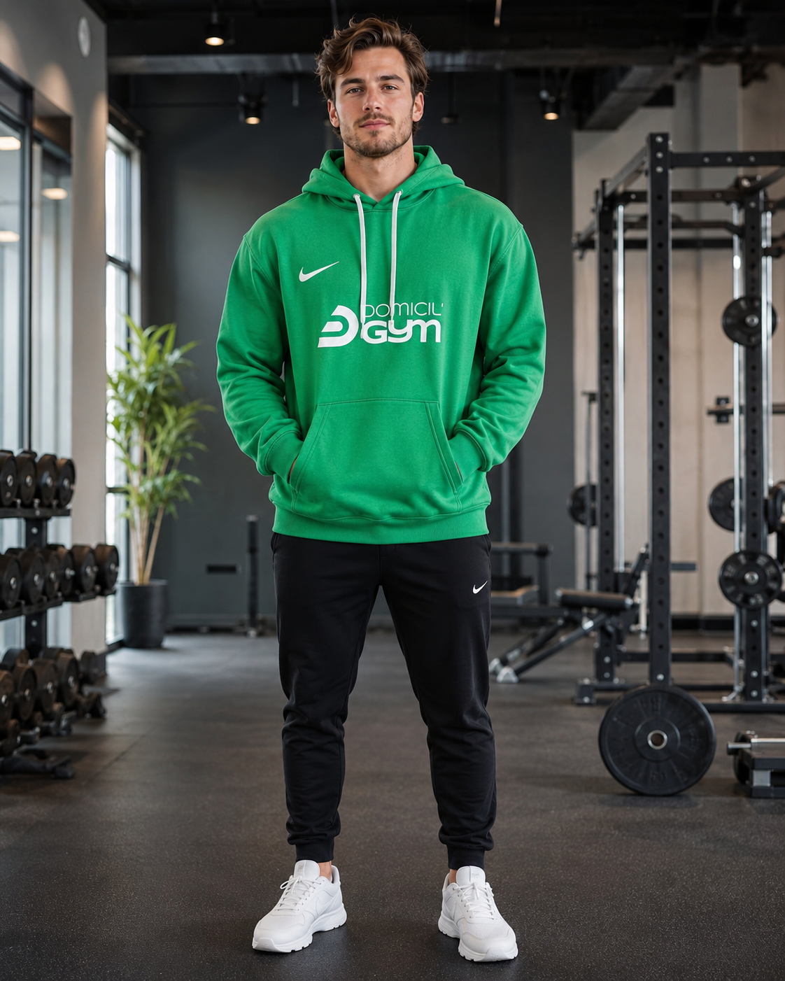Sweat à capuche Nike Homme Domicil'Gym Vert - photo 2 Domicil'Gym 