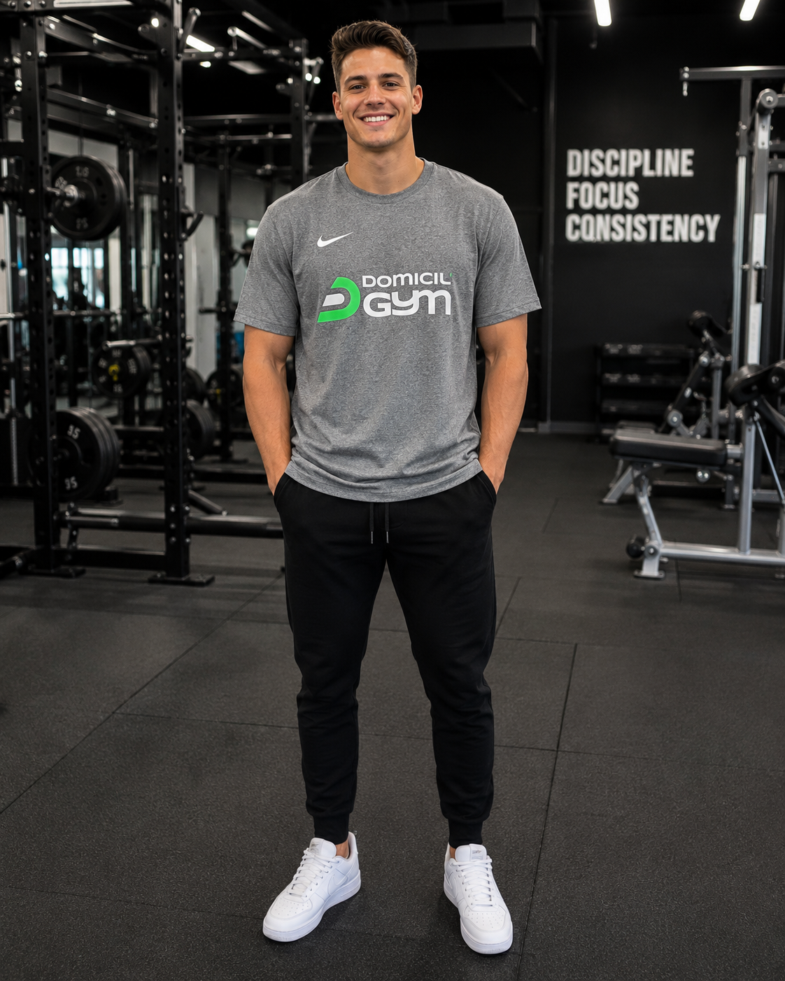 Tee-shirt Nike Homme Domicil'Gym Gris - photo 2 Domicil'Gym 